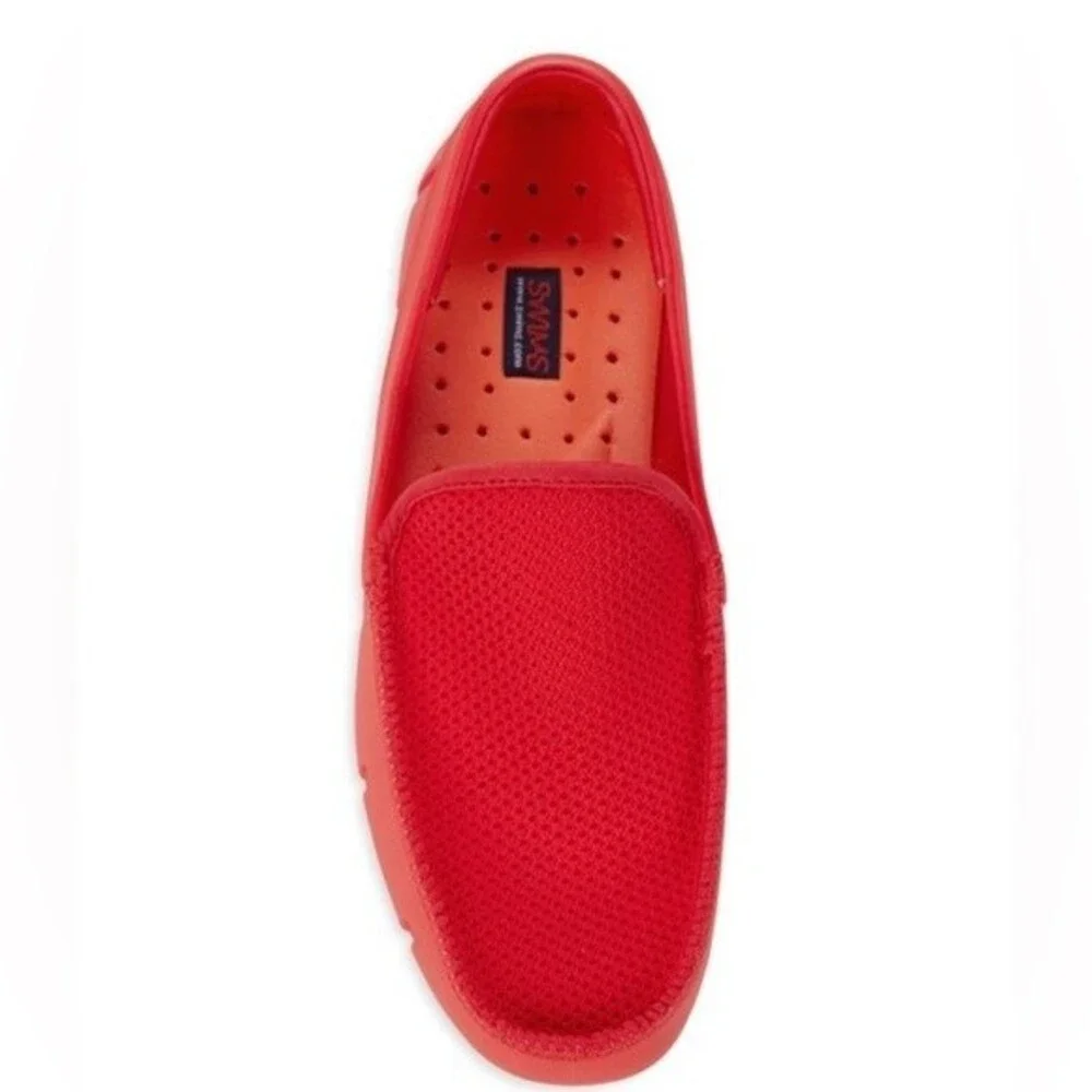 SWIMS Hole Knit Loafers in Red 9 NWOB